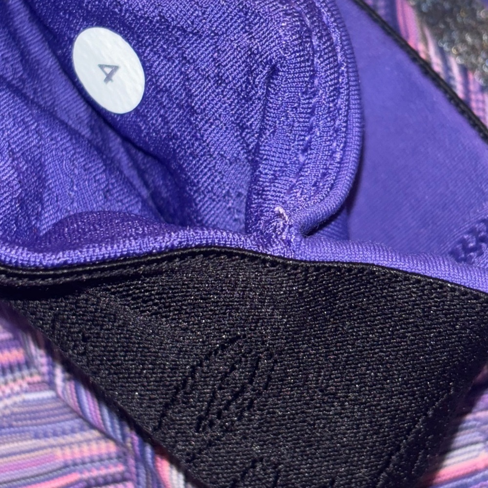 NWOT Lululemon What The Sport Short Space Dye Twist Iris Flower Pink Shell Sz: 4 - Picture 4 of 6